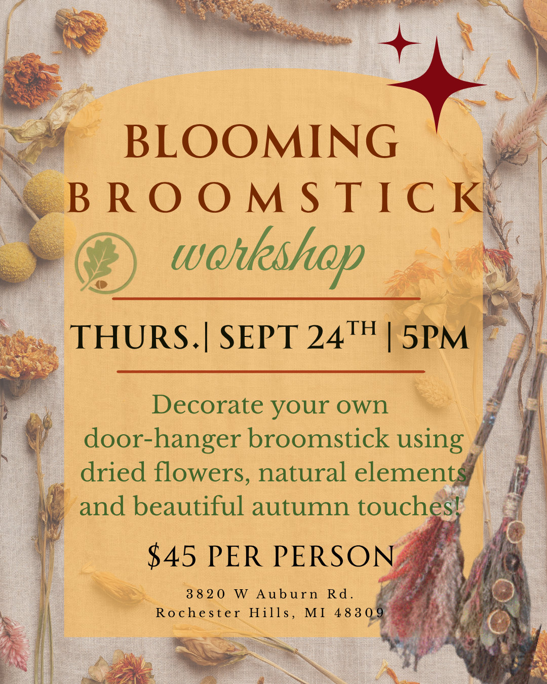 Blooming Broomstick Workshop